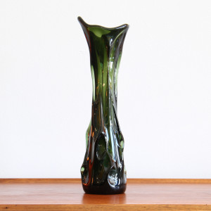 green-art-glass-tall-vase
