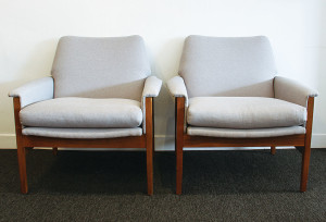 TH brown armchair grey pair 4