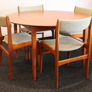 erik buch dining chairs with noblett table