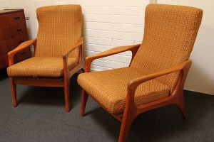 Fler SC58 orange armchairs pair2