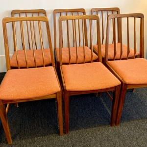 T.H. Brown dining chairs orange MCM 1