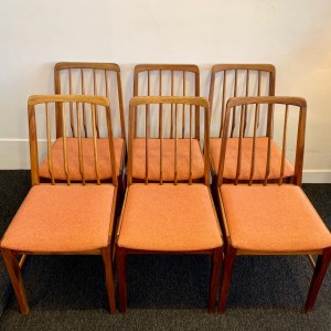 T.H. Brown dining chairs orange MCM 3